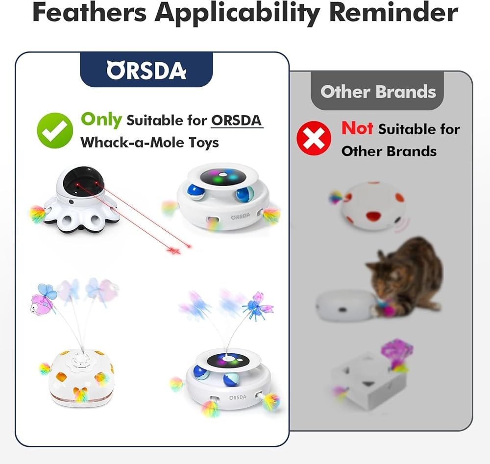 Feathers Replacement ONLY Interactive Cat Toys