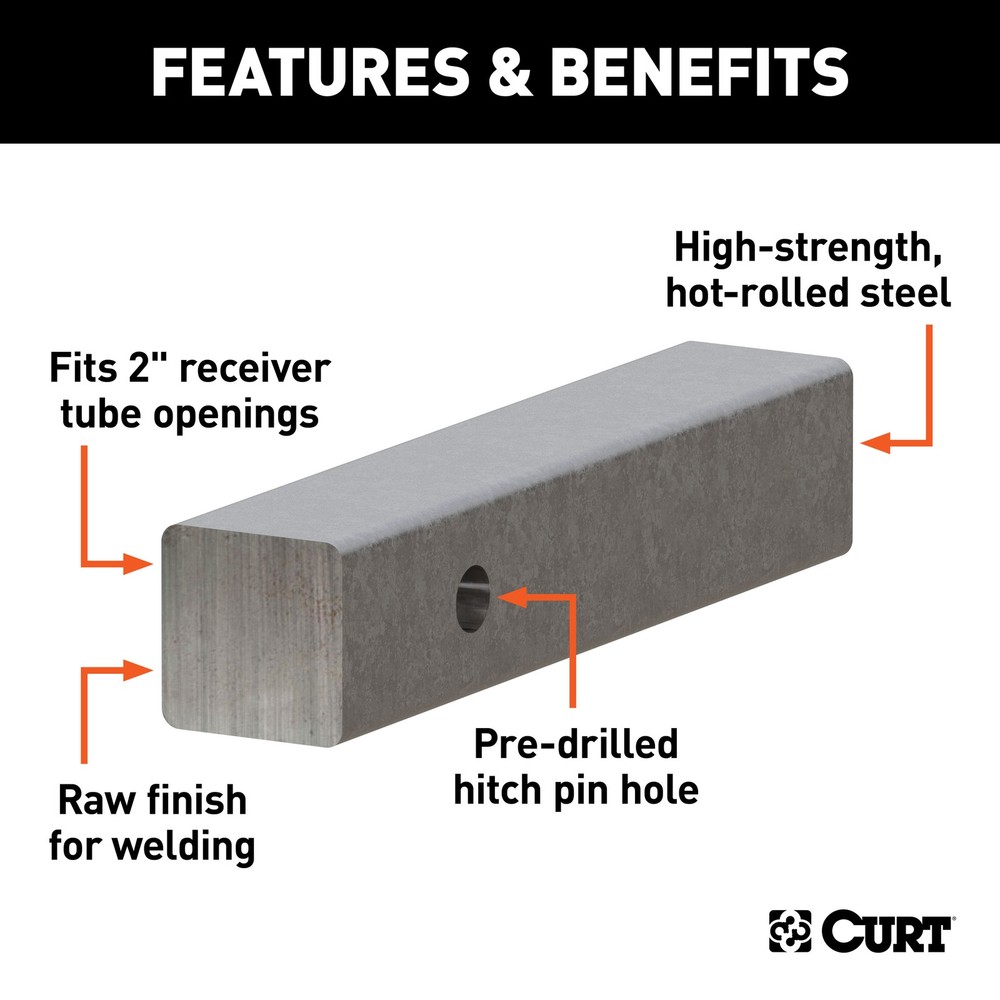 Curt Manufacturing 49529 10in Solid Steel Hitch Bar