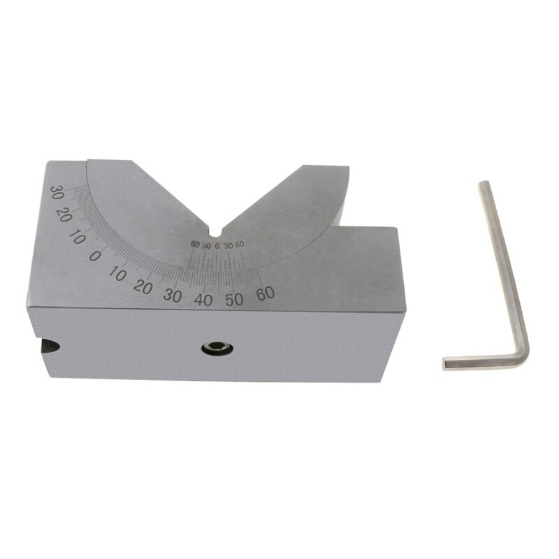 Setup 0-60 Degree Ruler Angle Gauge V-Block Grinder for Milling Machine Planer