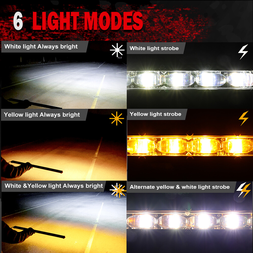 For Can-Am Maverick X3 Roof Strobe 50inch +7" LED Light Bar +4" Pods + Wires Kit