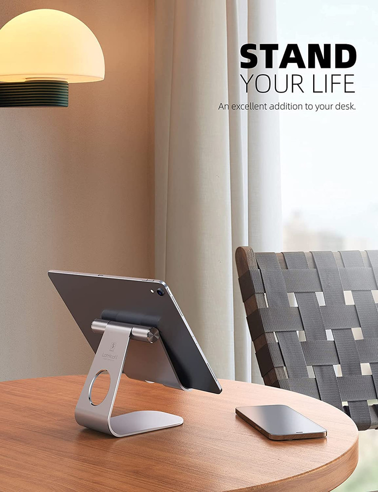 Tablet Stand, Adjustable Tablet Holder - Desktop Stand Dock Holder Compatible wi