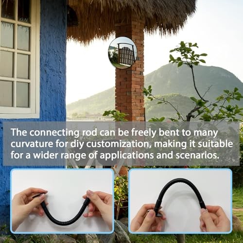 Convex Mirror 11.65" Adjustable Acrylic Wide Angle View 1 Pack - 11.65in