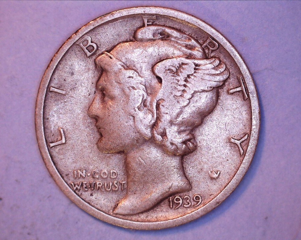 1939-S Mercury Head Silver Dime  **217-6B