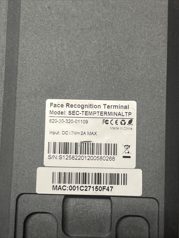 Invid SEC-TEMPTERMINALTP Face Recognition Terminal