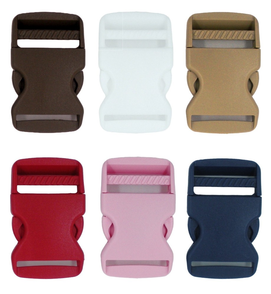 1.5" Colored Dog Collar SIDE RELEASE BUCKLES 6 color ASSORTMENT