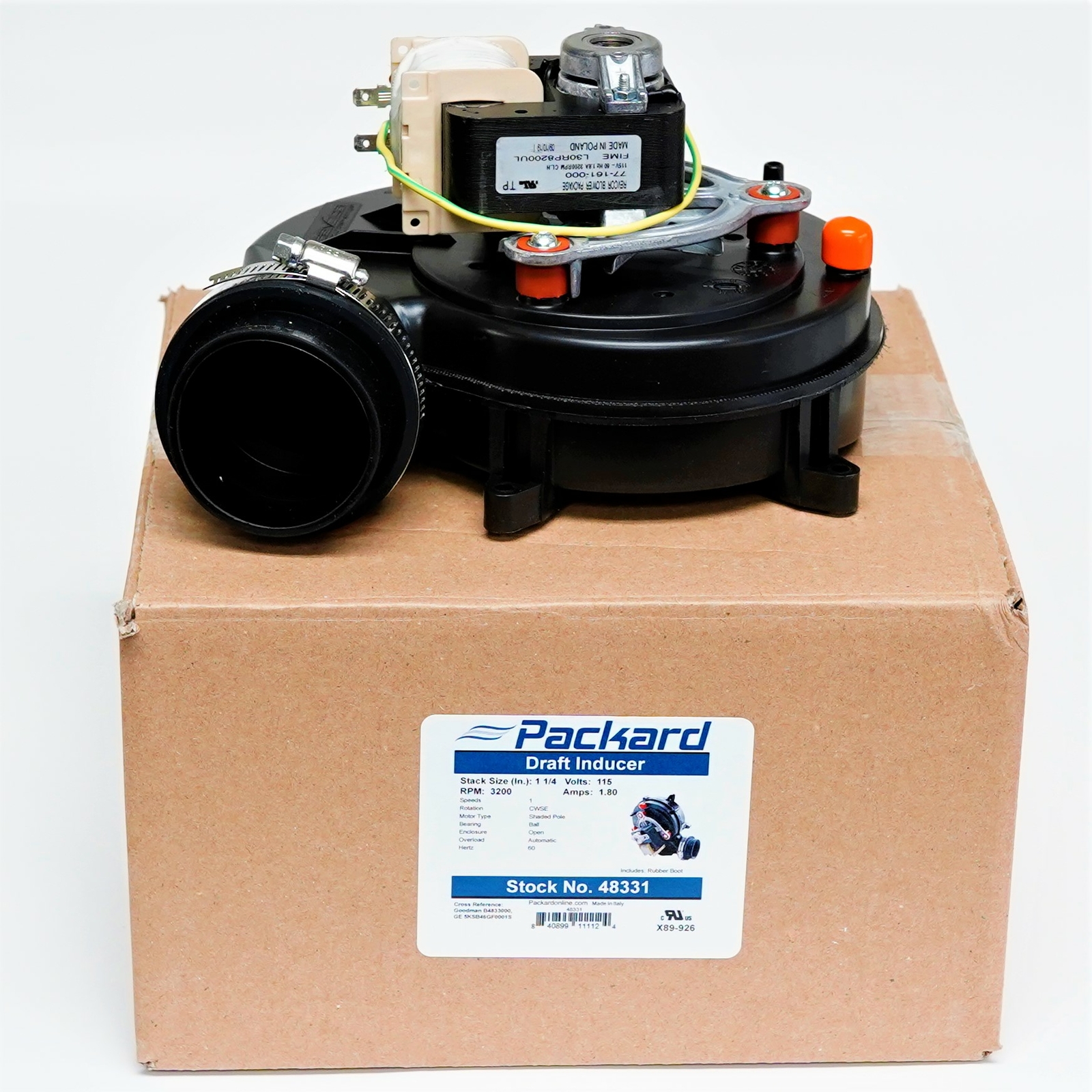 48331 Furnace Inducer Motor for Goodman B4833000 5KSB46GF0001S 7021-10958 A188