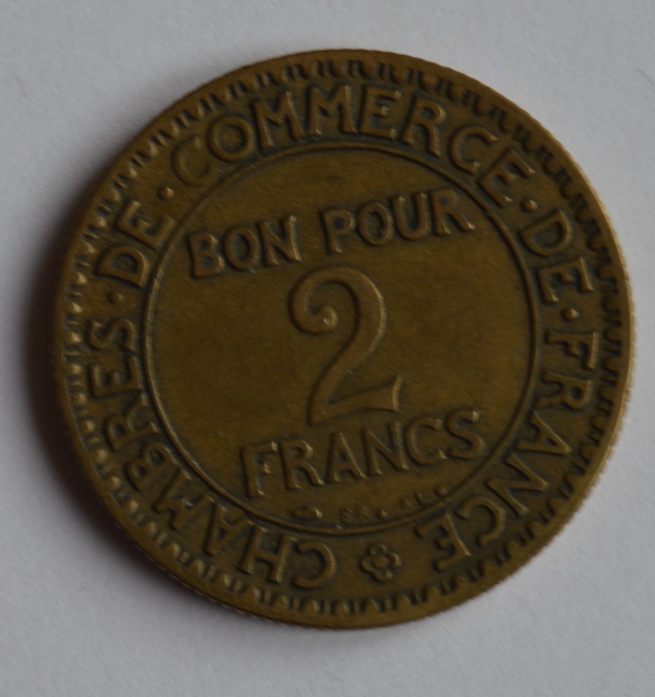 1926 Commerce Industrie 2 Francs Coin