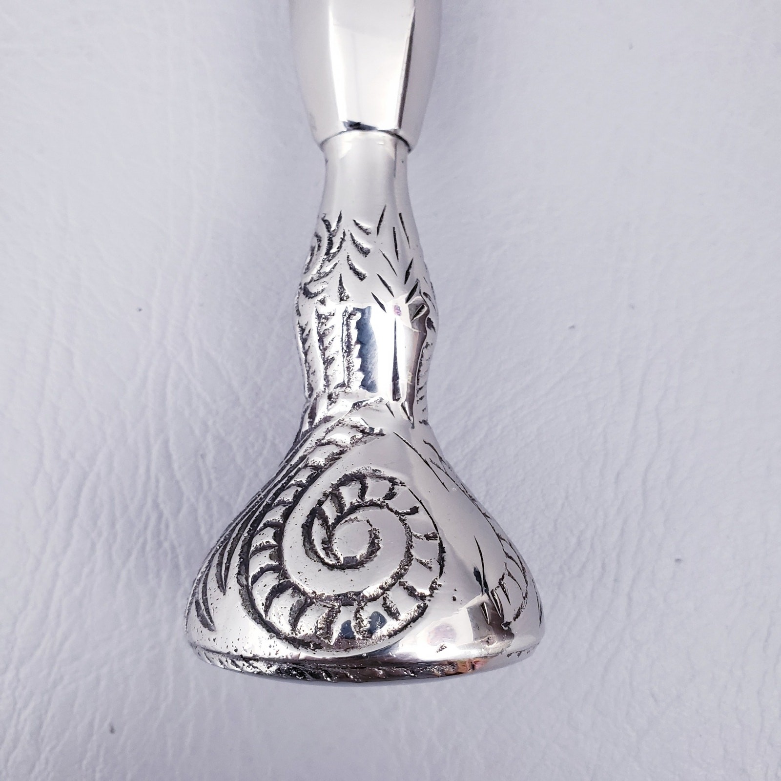 Vintage Large 12" Magnifying Glass Handheld Ornate Silverplated Handle