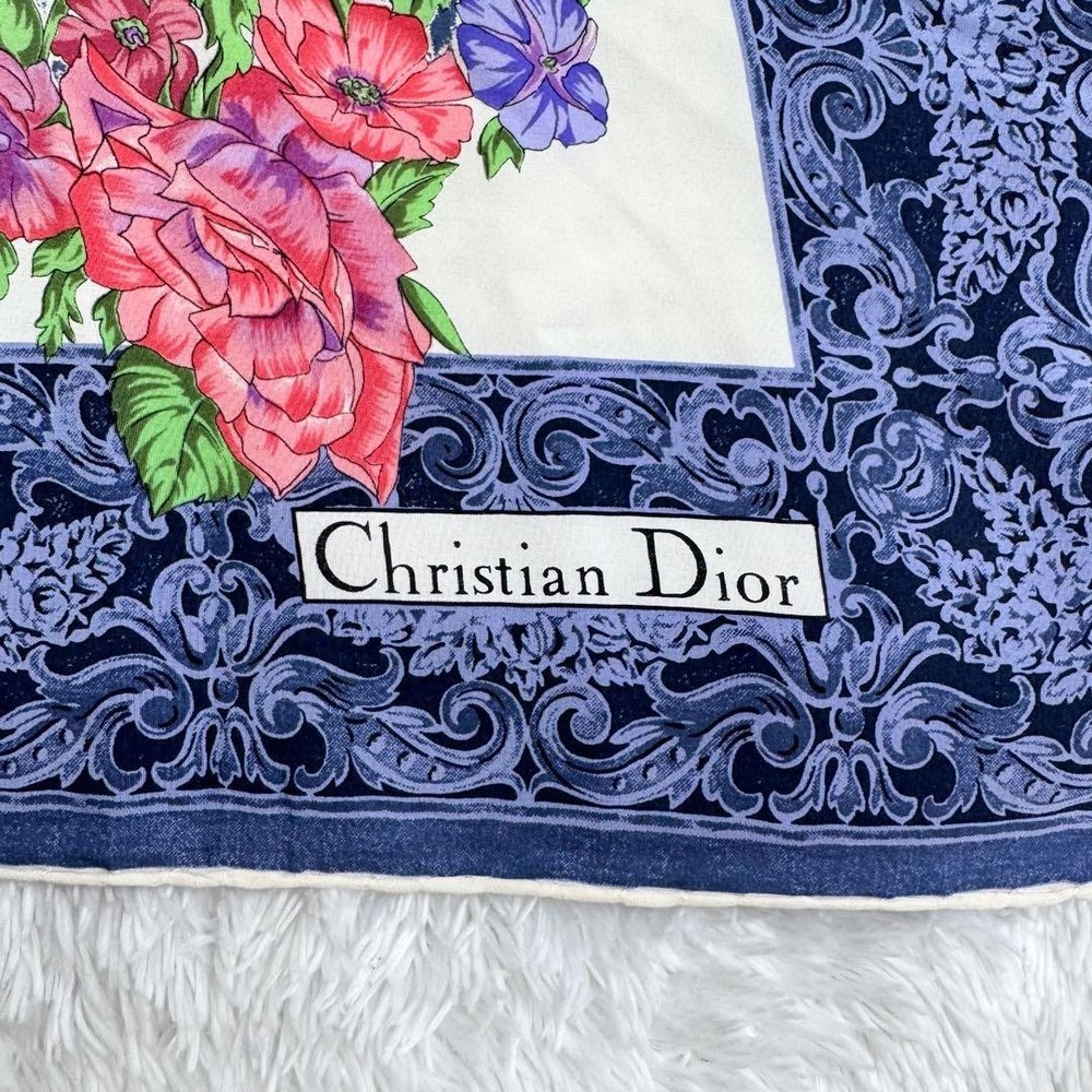 Christian Dior Large Scarf Floral Pattern