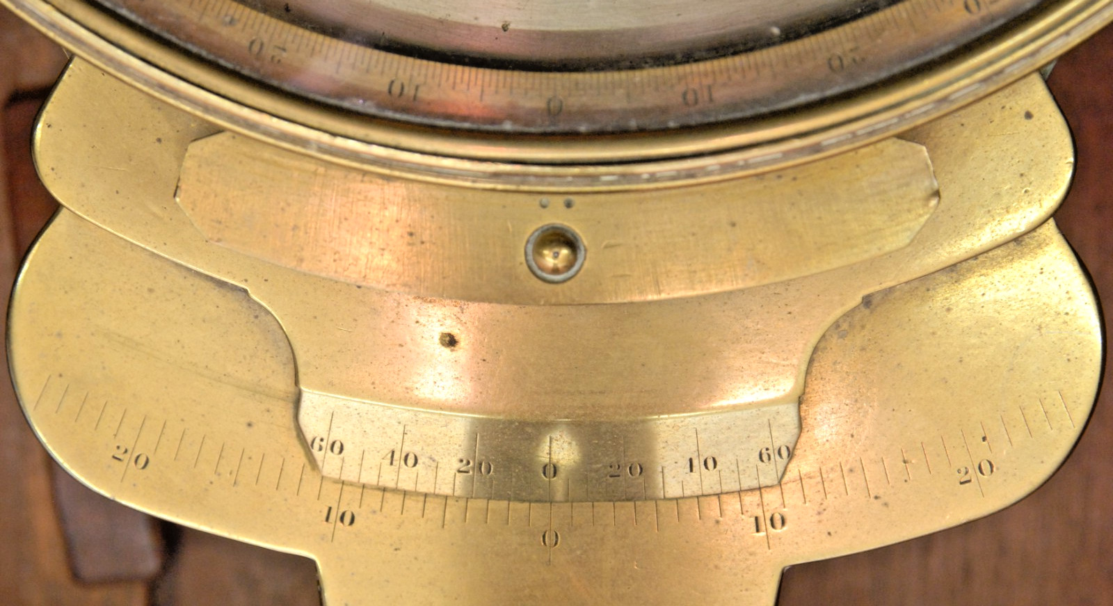 ANTIQUE EDWARD DRAPER PHILADELPHIA BRASS SURVEYORS COMPASS IN MAHOGANY WOOD CASE