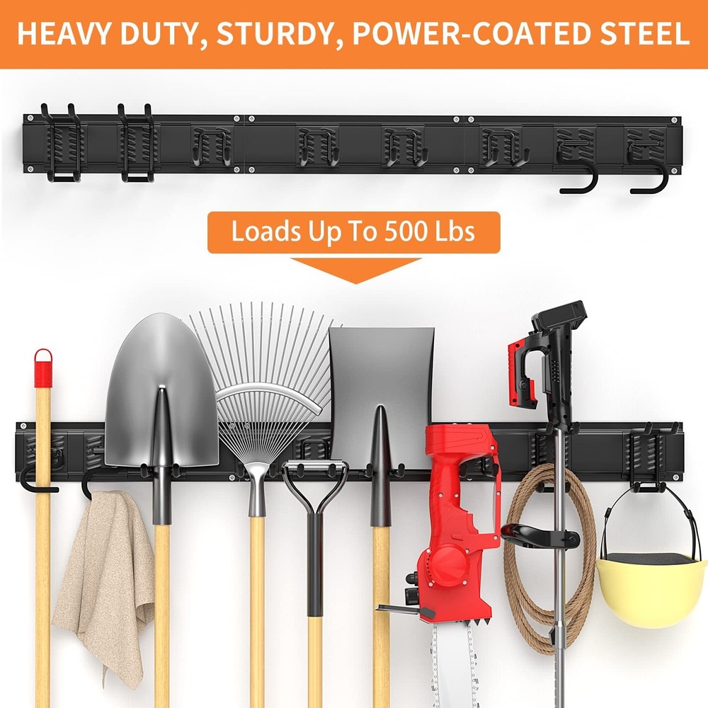 Garage Tool Organizer Wall Mount Garden Tool Organizer 11pcs Adjustable Garag...