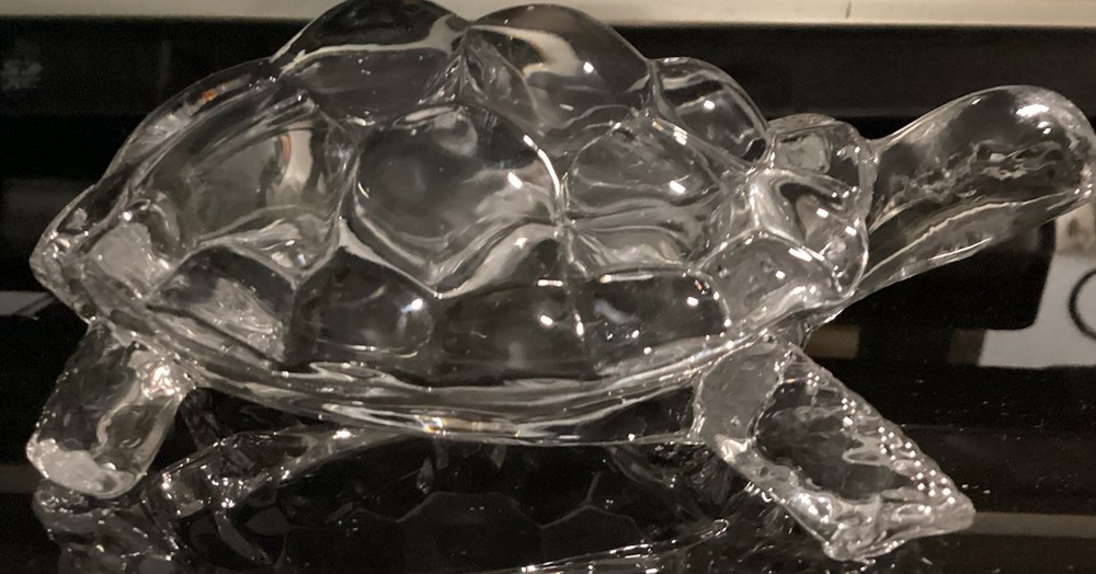 Crystal Glass Turtle Figurine