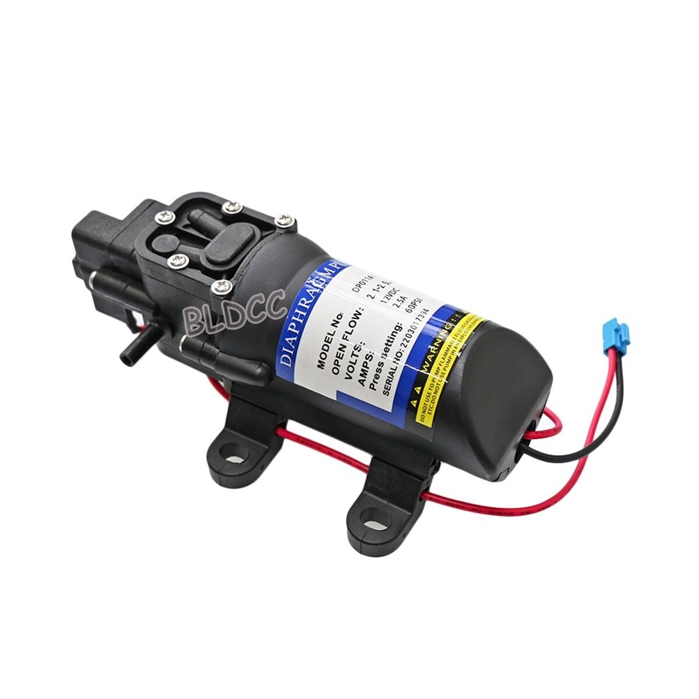DC12V Diaphragm Pump 60PSI 2.5A 2.5L/M Micro Sprayer Water Pump Automatic Switch