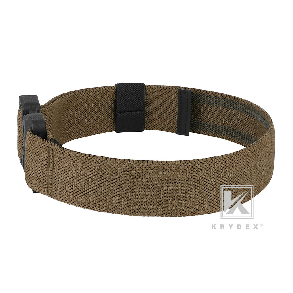 KRYDEX Tactical Thigh Strap 1.5inch Elastic Leg Strap Quick Release Coyote Brown