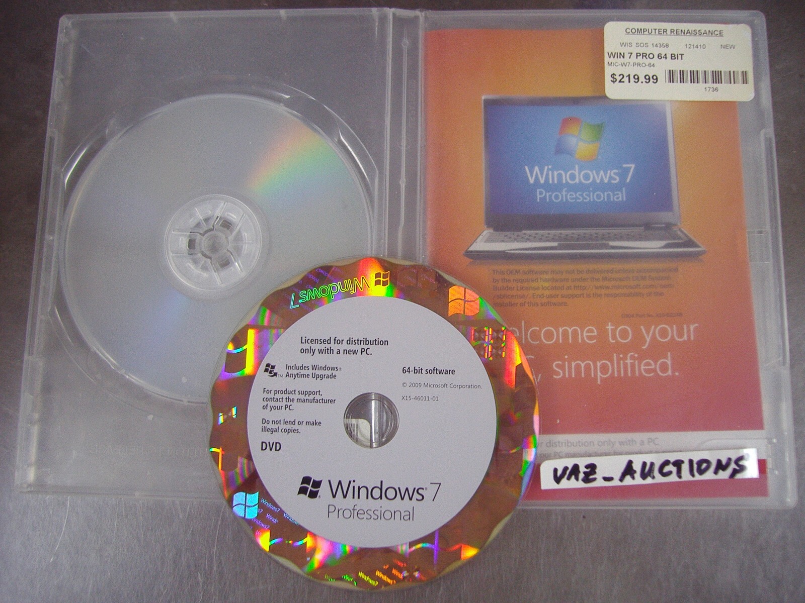Microsoft Windows 7 Professional Full English DVD Version MS WIN PRO =NEW =