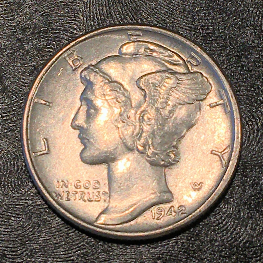1942 Mercury Silver Dime - High Quality Scans #M415