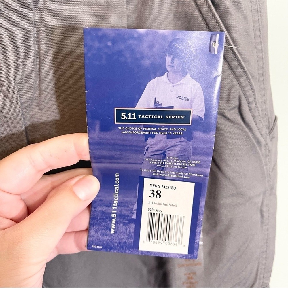 5.11 Tactical Men's Gray Multi Pocket Performance Cargo Pant Size 38 NWT