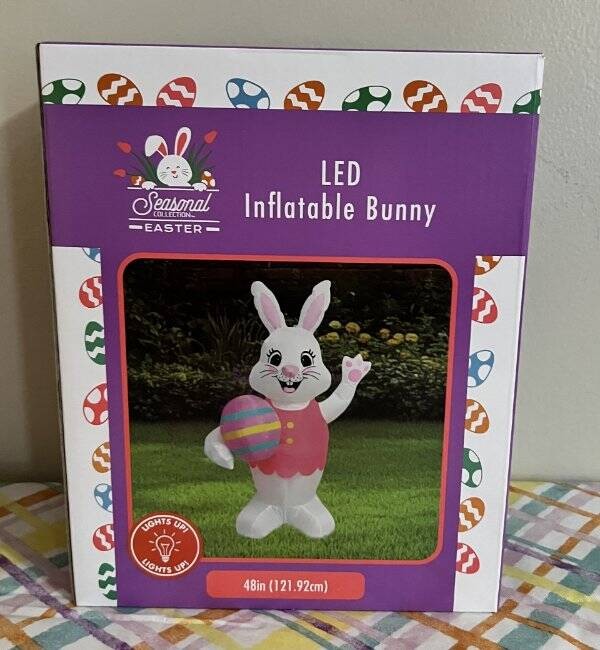 EASTER BUNNY LED INFLATABLE 4 FT