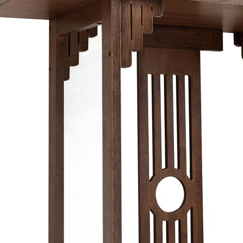 2-Layer Vintage Console Table Sofa Side Table Entryway Table Bamboo Shelf New