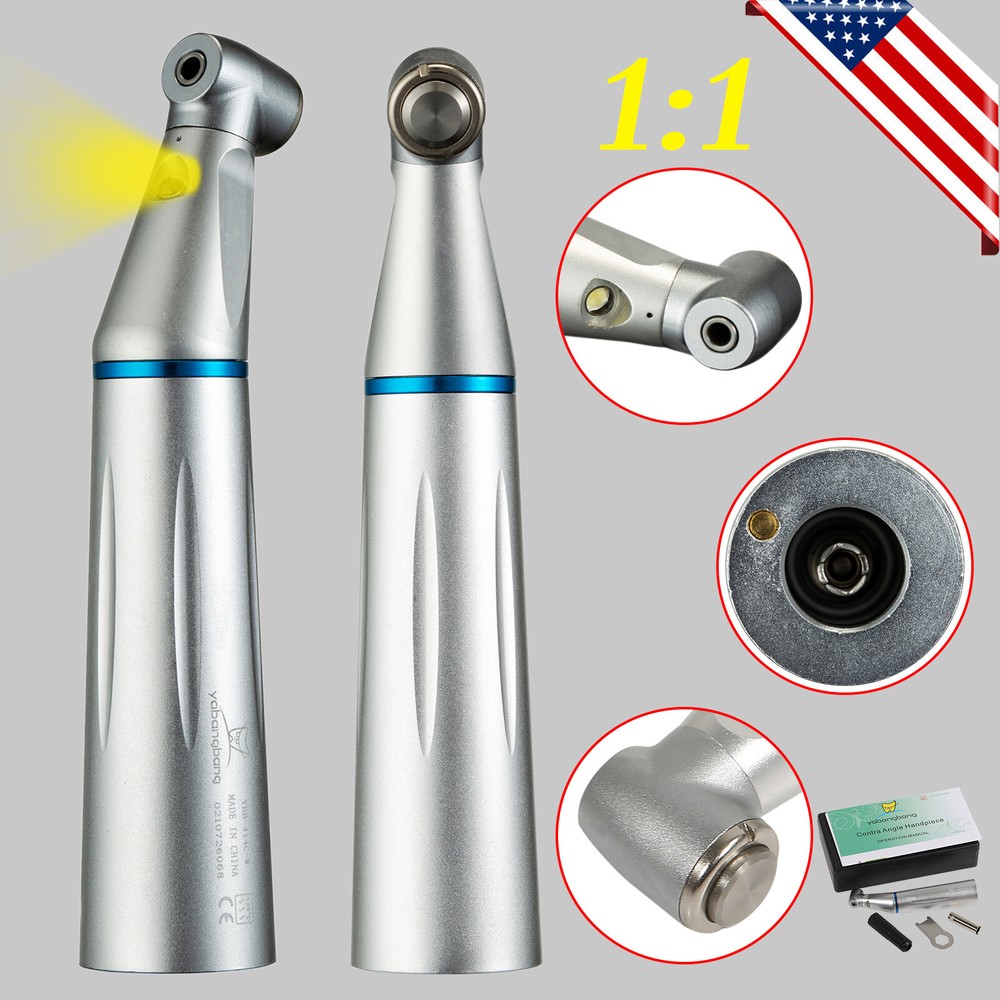 Dental NSK Type Contra Angle E-type LED Light Slow Low Speed Handpiece 1:1
