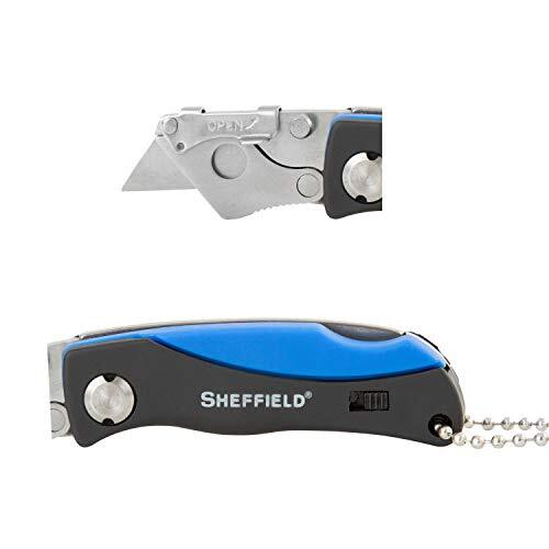 Sheffield 12125 Mini Quick Change Folding Utility Knife, Comes with 6 Mini