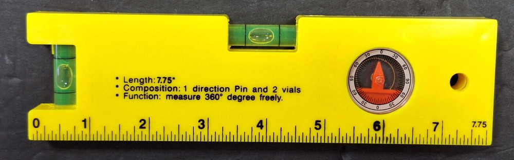 Magnetic Topedo Level 8”  YELLOW  New