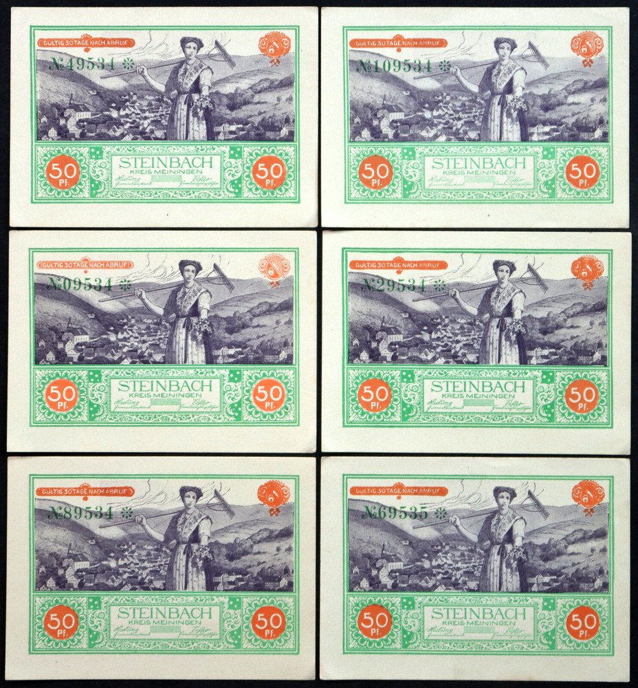 STEINBACH 1922 Complete Series German Notgeld