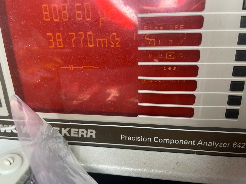 WAYNE KERR 6425 PRECISION COMPONENT ANALYZER w/ Kelvin clip (LCD missing pix)