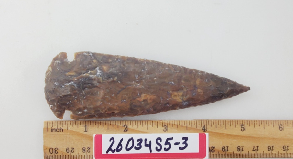 5" Spearhead - Lance Head - Drill - Knife - Pow-Wow - Hand Knapped Agate