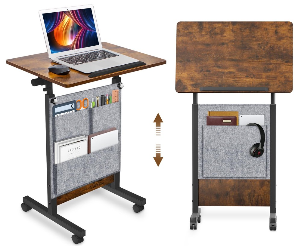 Height Adjustable Standing Desk with Storage Bag widths16 in Length 24 in, Po...