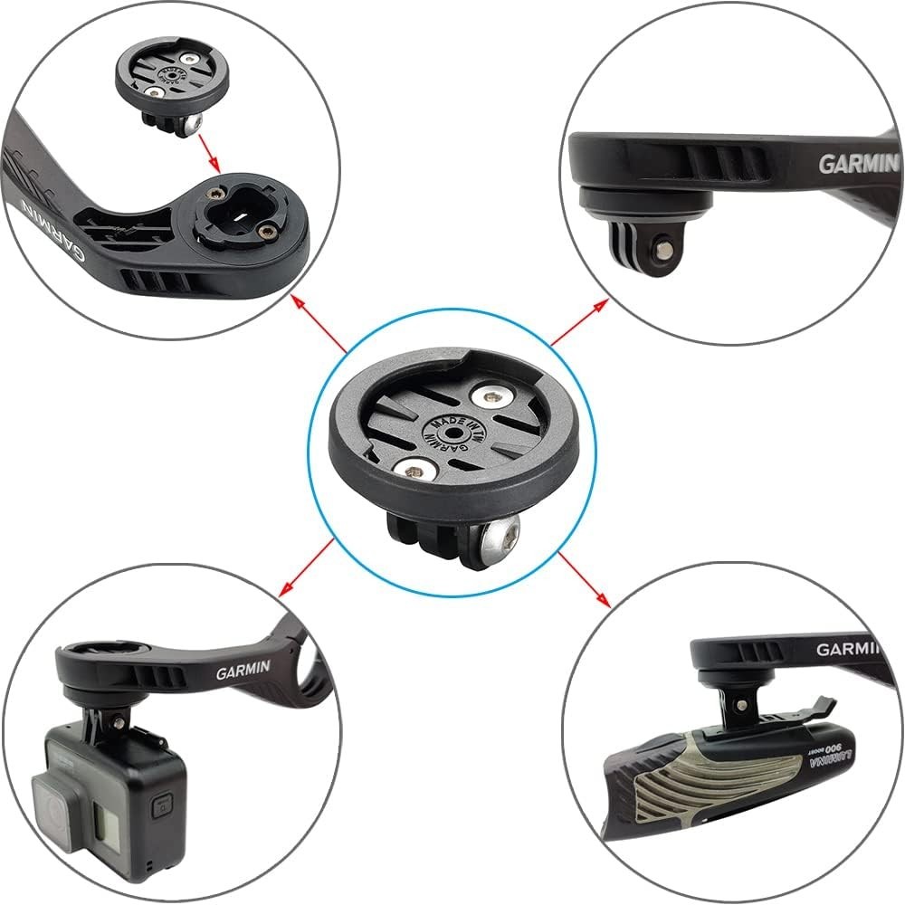Out-Front Mount for Garmin Edge Compatible with Camera or Headlight Quick Rel...