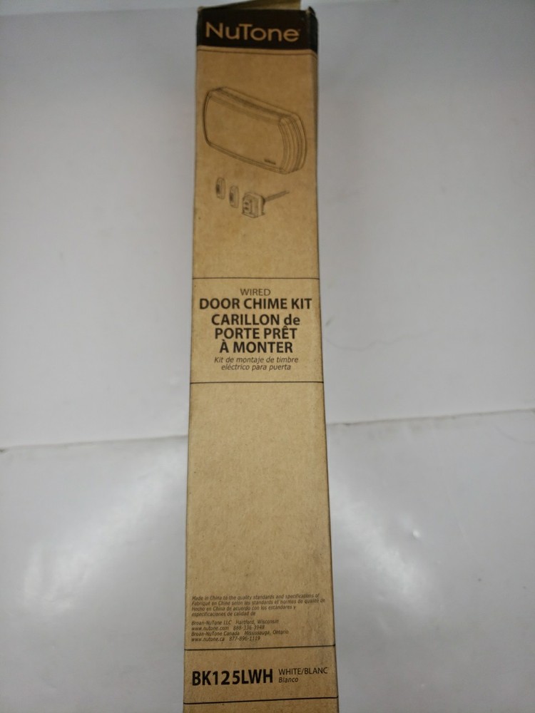 Door Chime Kit NuTone BK125LWH Two Lighted Pushbuttons Wired