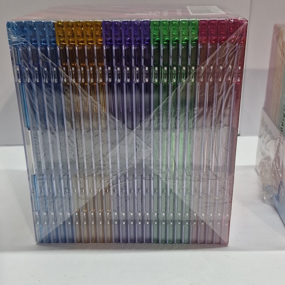 KHypermedia & OfficeMax Slim Multicolor CD Jewel Cases 25 Pack Durable