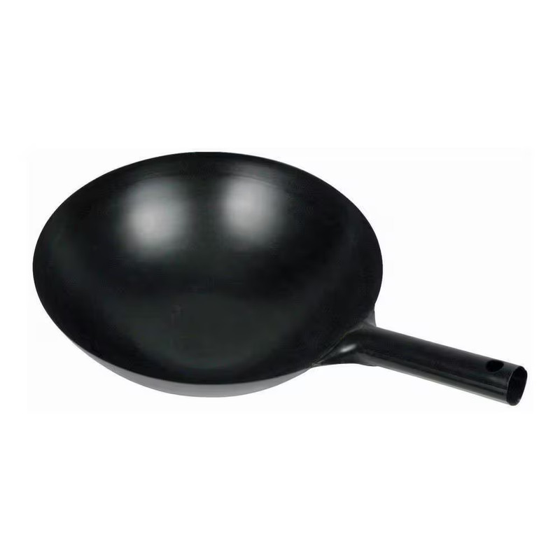 Carbon Steel Wok 14 Inch Round Bottom Stir Fry Pan Japanese Style