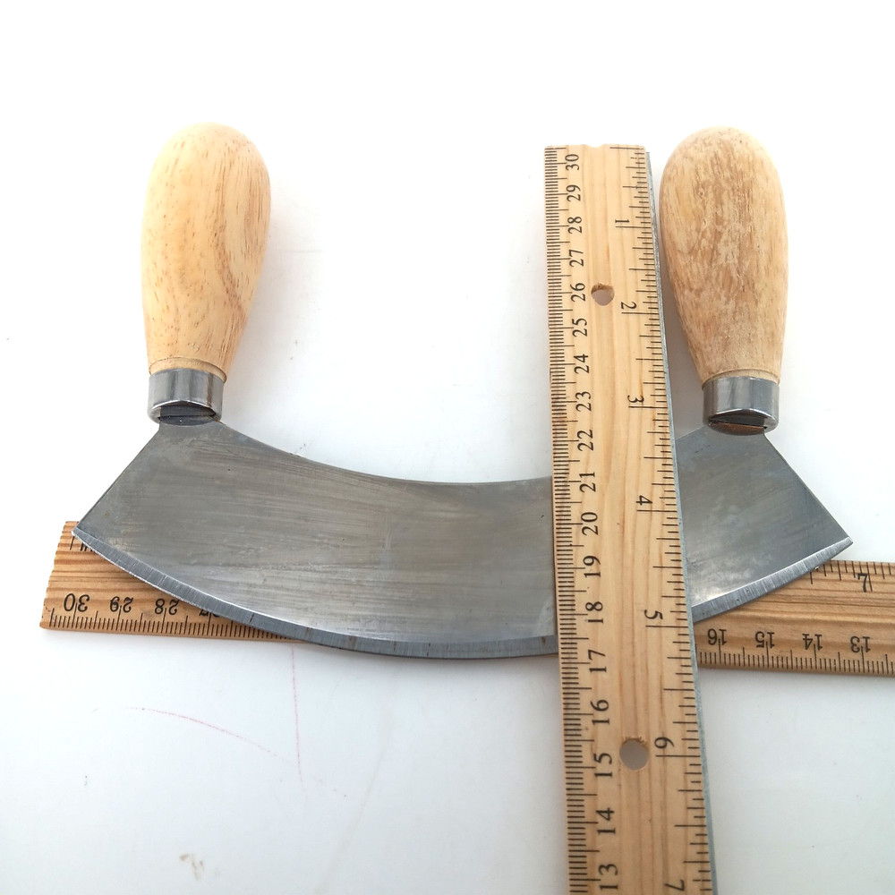Stainless Single Blade Chopper Wood Handle High Quality Kitchen Tool Durable