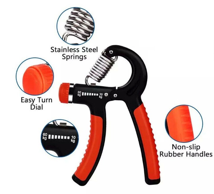 2 Pcs Hand Grip Strength Power Trainer Gripper Strengthener Adjustable Exerciser