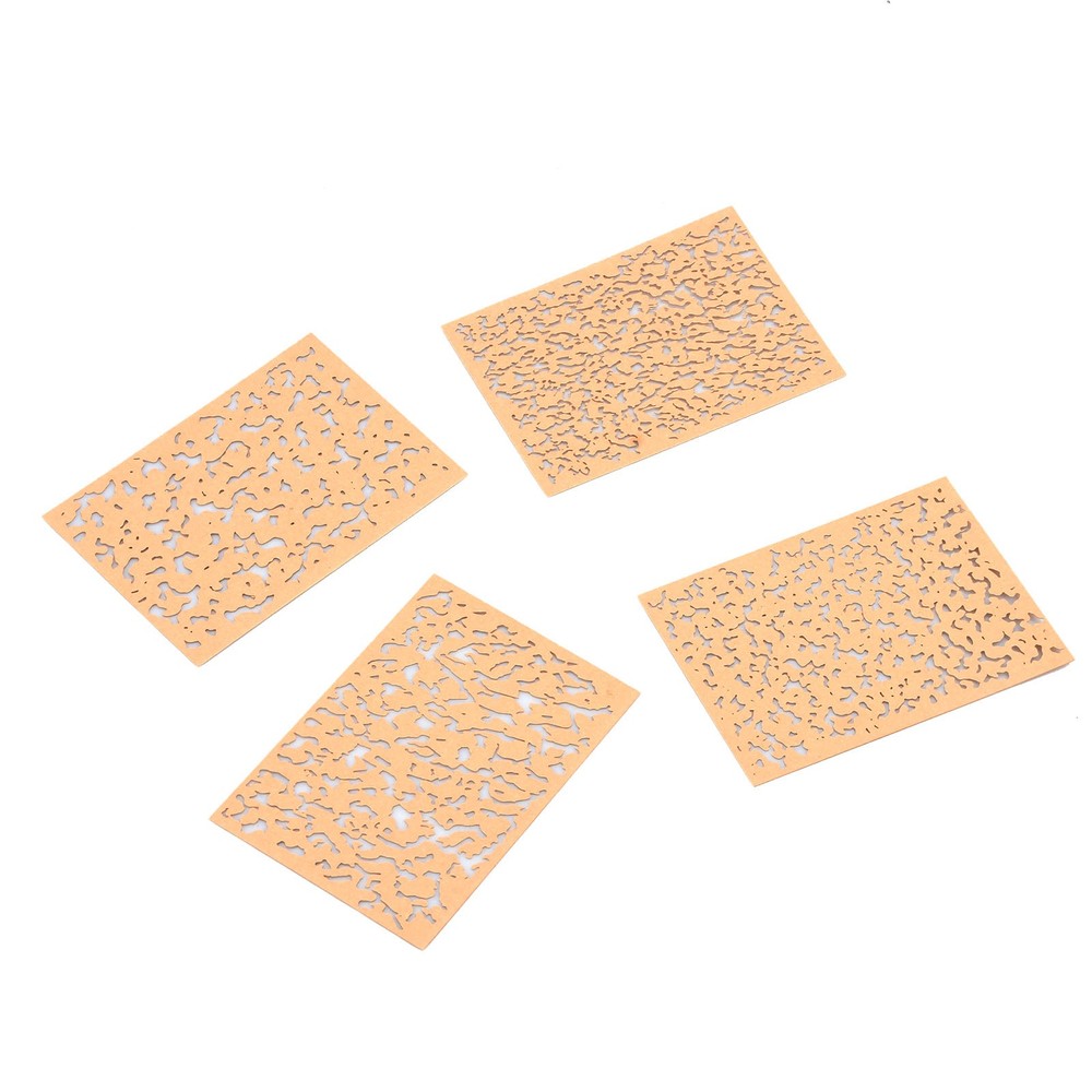 4Pcs 1/32 1/35 Salinization Imprint Leakage Spray Stencil Template Paper Set