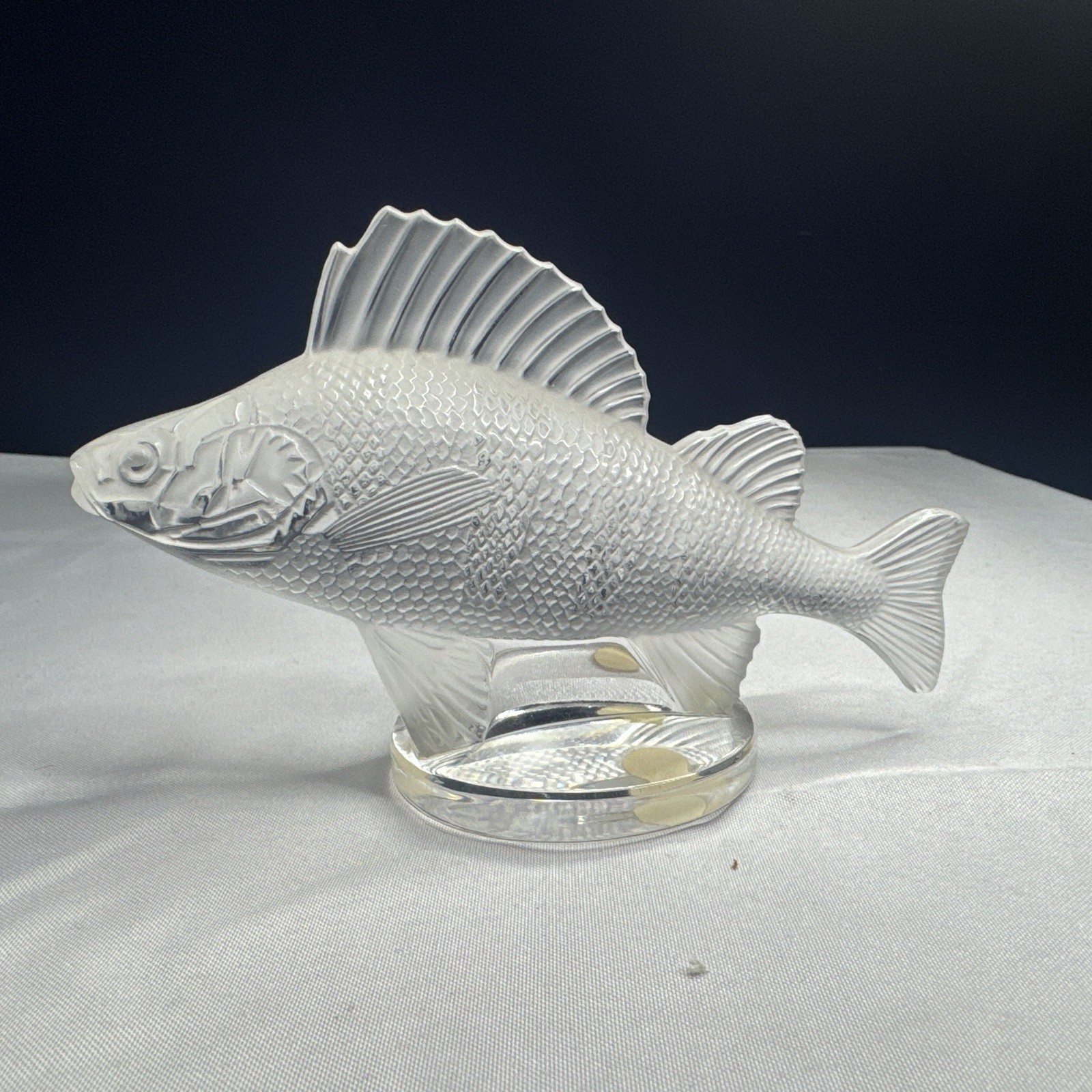 Signed Lalique Crystal Perch Art Glass “Poission Perche”