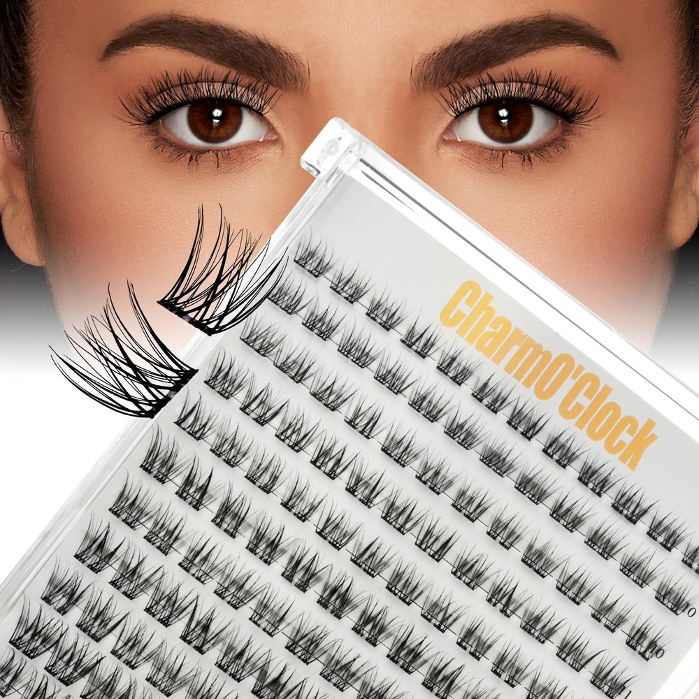 168PCS Wispy Natural Lash Clusters Refill, 9-16mm Featherlight False Eyelashe...