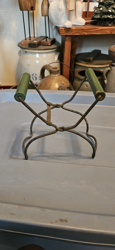 Antique Green Handled Canning Lifting Tongs