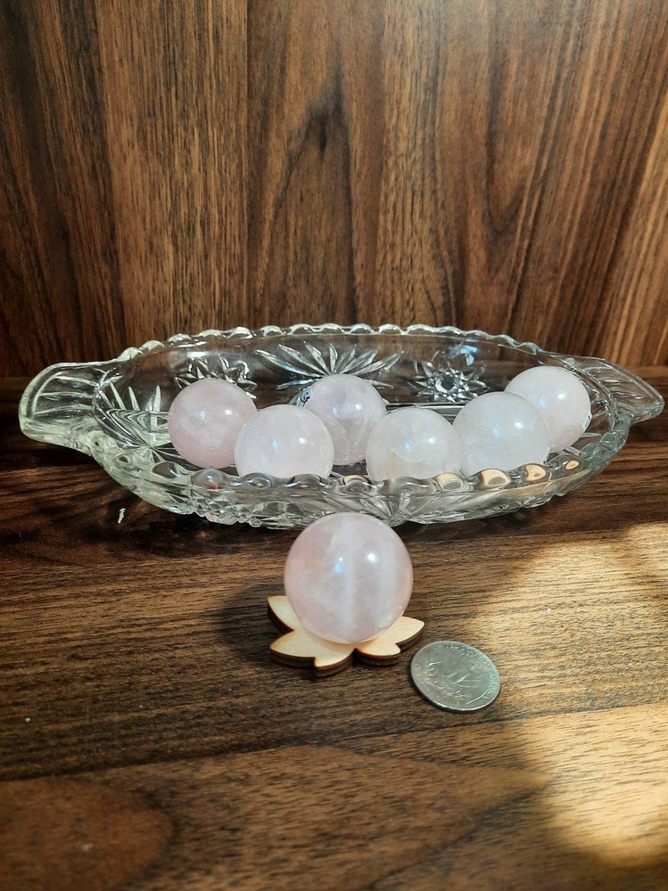 Rose Quartz Crystal Sphere 1- 2oz sphere