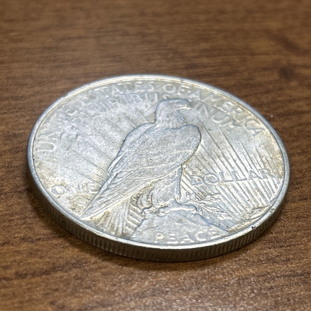 1927-D $1 Peace Silver Dollar AU+