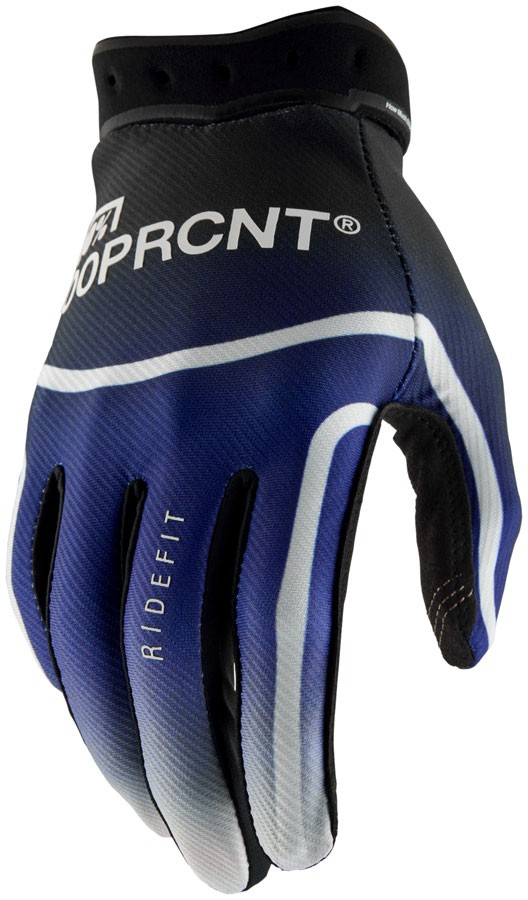 100% Ridefit Gloves - Blue, Small