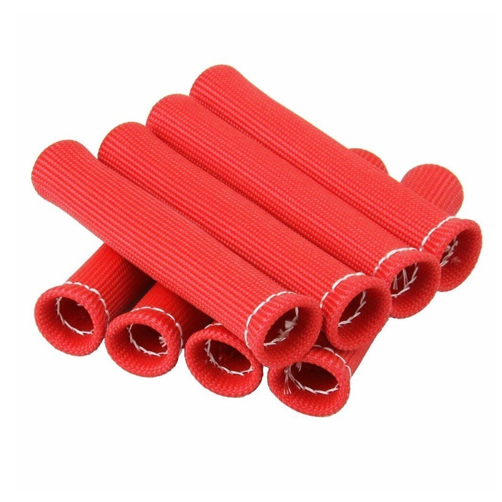 8X 2500° Spark Plug Wire Boots Protector Sleeve Heat Shield Cover For US*