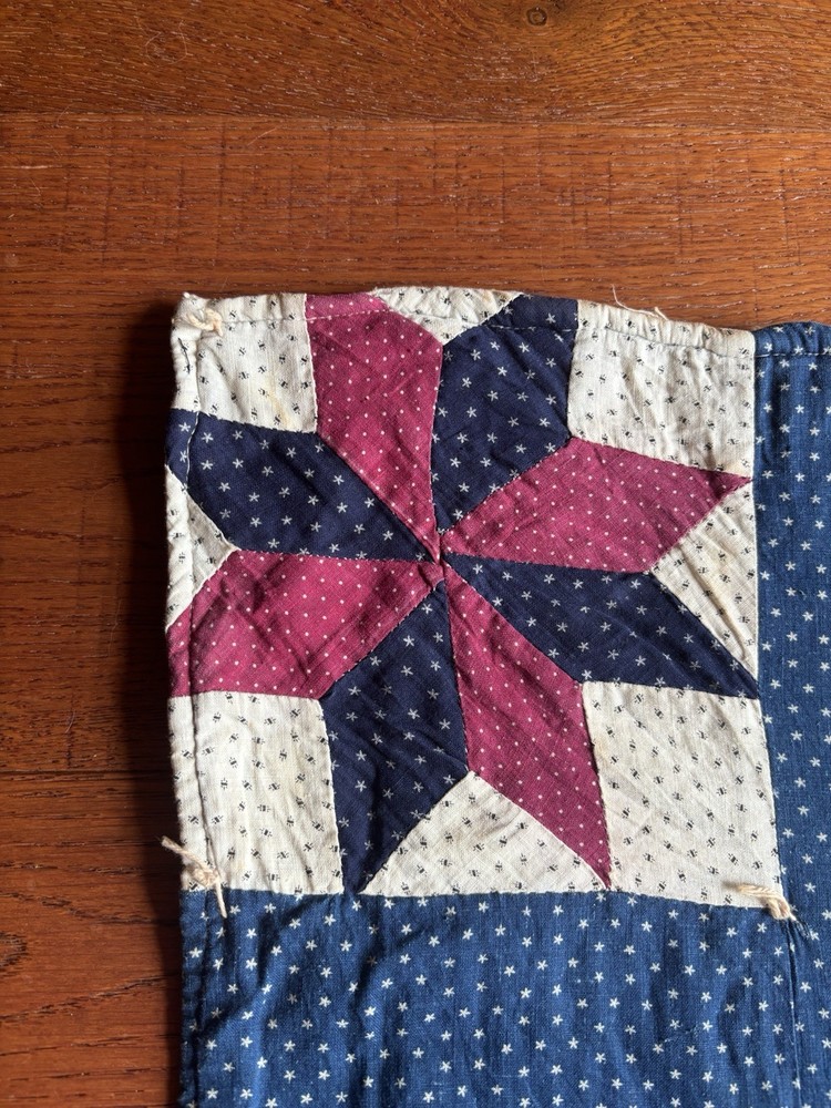 Antique Hand Stitched Quilt 68” X 79”