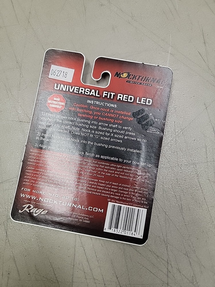 Nockturnal Fit Universal Size Red Lighted Nock 3-Pack