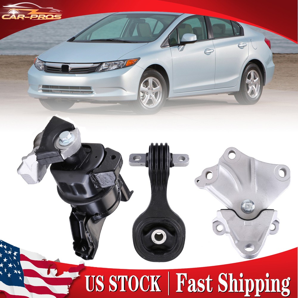 Engine Motor & Trans Mount Set for 2012-2013 Honda Civic 1.8L for Automatic
