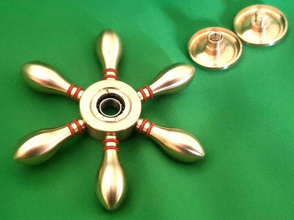 Bowling Pins Solid Brass Fidget Spinner Toy Good Quality Removable Bearing ADHD