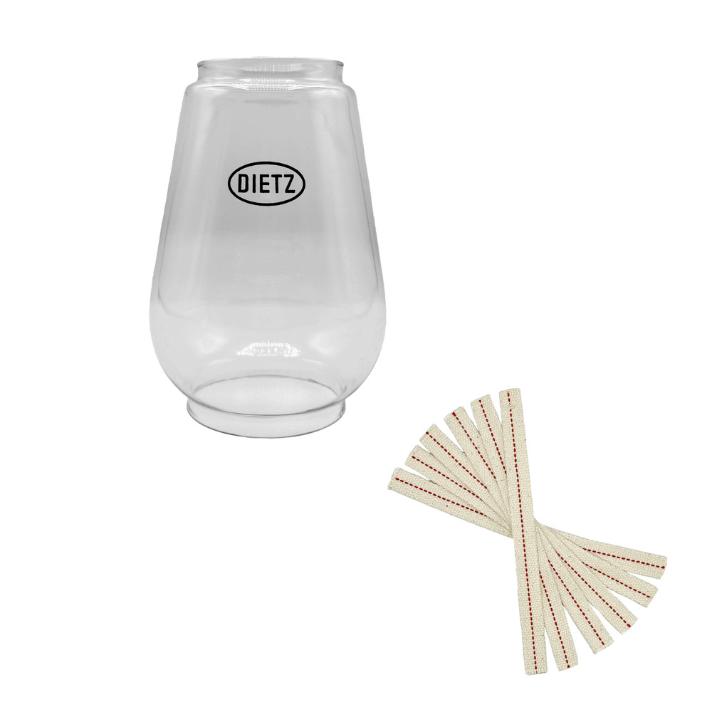 Light of Mine - Dietz #20 Junior Oil Lantern Replacement Kit with Globe & Wick