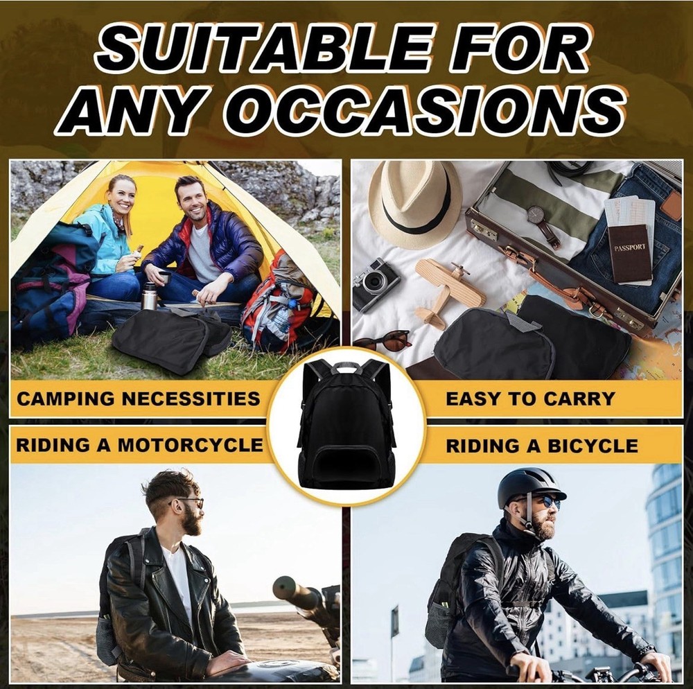 Dunzy 20l Foldable Backpack lightweight Basic Backpack for Travel, Camping